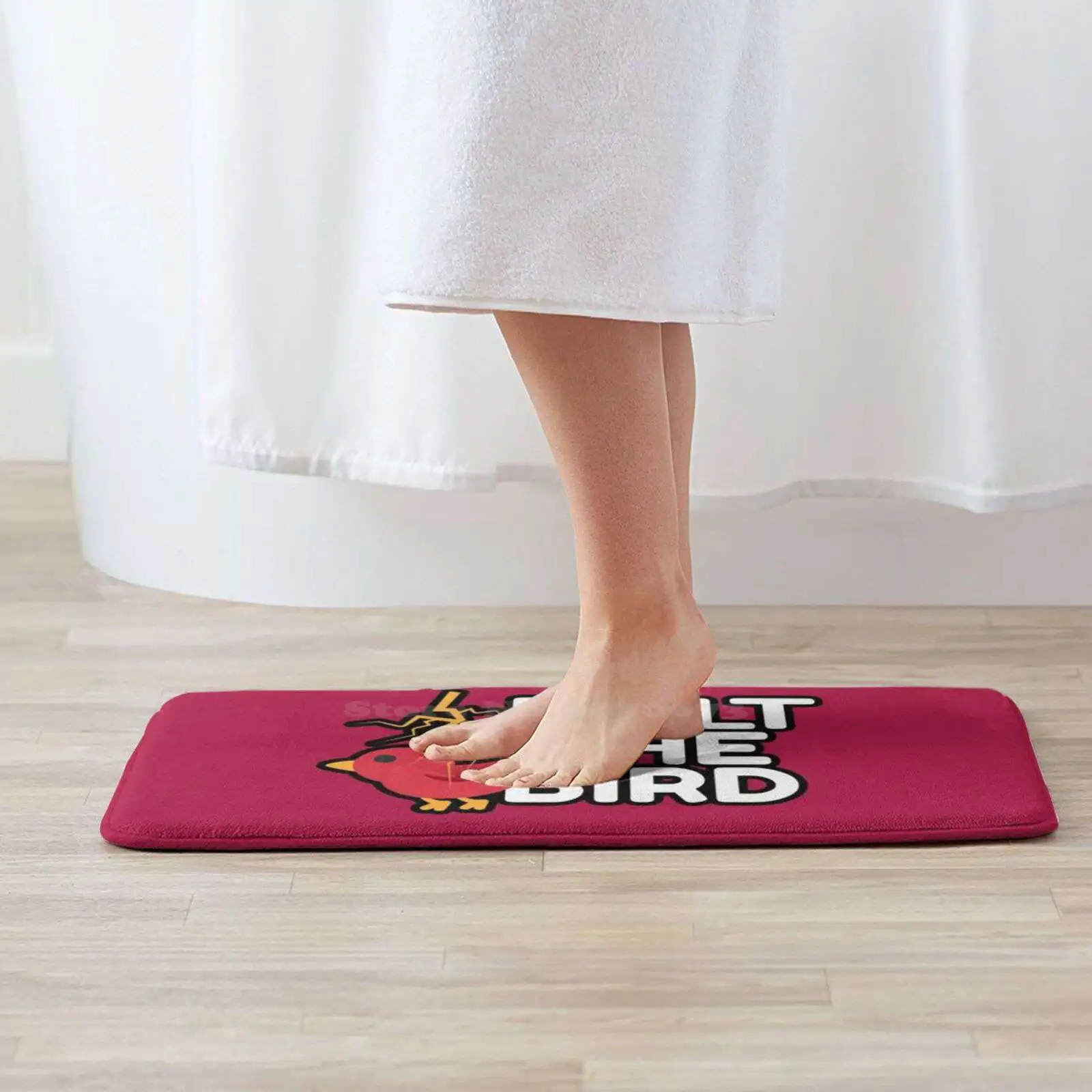 Bolt The Bird | Юмор 3D Мягкий нескользящий коврик, коврик для ног, Красная молния, заклинание юмора, Райская птица, умная стратегия . ' - ' . 1